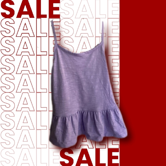 There Abouts Little and Big Girls purple peplum tank top - Picture 2 of 7